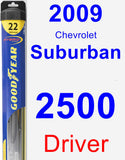 Driver Wiper Blade for 2009 Chevrolet Suburban 2500 - Hybrid