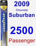 Passenger Wiper Blade for 2009 Chevrolet Suburban 2500 - Hybrid