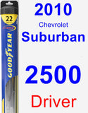 Driver Wiper Blade for 2010 Chevrolet Suburban 2500 - Hybrid