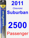 Passenger Wiper Blade for 2011 Chevrolet Suburban 2500 - Hybrid