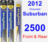 Front & Rear Wiper Blade Pack for 2012 Chevrolet Suburban 2500 - Hybrid