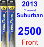 Front Wiper Blade Pack for 2013 Chevrolet Suburban 2500 - Hybrid