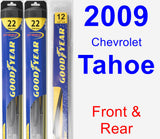 Front & Rear Wiper Blade Pack for 2009 Chevrolet Tahoe - Hybrid