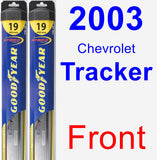 Front Wiper Blade Pack for 2003 Chevrolet Tracker - Hybrid