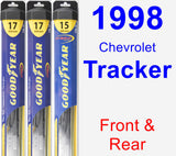 Front & Rear Wiper Blade Pack for 1998 Chevrolet Tracker - Hybrid