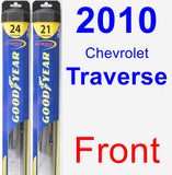 Front Wiper Blade Pack for 2010 Chevrolet Traverse - Hybrid