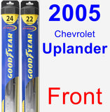 Front Wiper Blade Pack for 2005 Chevrolet Uplander - Hybrid
