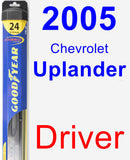 Driver Wiper Blade for 2005 Chevrolet Uplander - Hybrid