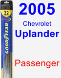 Passenger Wiper Blade for 2005 Chevrolet Uplander - Hybrid