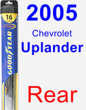 Rear Wiper Blade for 2005 Chevrolet Uplander - Hybrid