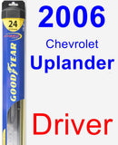 Driver Wiper Blade for 2006 Chevrolet Uplander - Hybrid