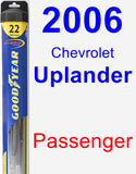 Passenger Wiper Blade for 2006 Chevrolet Uplander - Hybrid