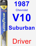 Driver Wiper Blade for 1987 Chevrolet V10 Suburban - Hybrid