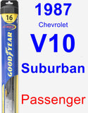 Passenger Wiper Blade for 1987 Chevrolet V10 Suburban - Hybrid