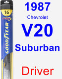 Driver Wiper Blade for 1987 Chevrolet V20 Suburban - Hybrid