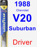 Driver Wiper Blade for 1988 Chevrolet V20 Suburban - Hybrid