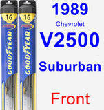 Front Wiper Blade Pack for 1989 Chevrolet V2500 Suburban - Hybrid