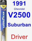 Driver Wiper Blade for 1991 Chevrolet V2500 Suburban - Hybrid