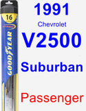 Passenger Wiper Blade for 1991 Chevrolet V2500 Suburban - Hybrid