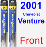 Front Wiper Blade Pack for 2001 Chevrolet Venture - Hybrid