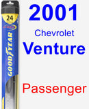 Passenger Wiper Blade for 2001 Chevrolet Venture - Hybrid
