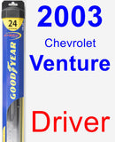 Driver Wiper Blade for 2003 Chevrolet Venture - Hybrid