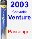 Passenger Wiper Blade for 2003 Chevrolet Venture - Hybrid