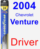 Driver Wiper Blade for 2004 Chevrolet Venture - Hybrid