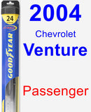 Passenger Wiper Blade for 2004 Chevrolet Venture - Hybrid
