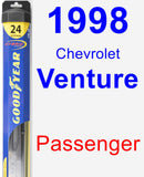 Passenger Wiper Blade for 1998 Chevrolet Venture - Hybrid