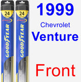 Front Wiper Blade Pack for 1999 Chevrolet Venture - Hybrid