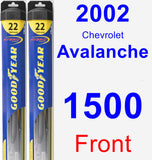 Front Wiper Blade Pack for 2002 Chevrolet Avalanche 1500 - Hybrid