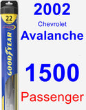 Passenger Wiper Blade for 2002 Chevrolet Avalanche 1500 - Hybrid