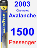 Passenger Wiper Blade for 2003 Chevrolet Avalanche 1500 - Hybrid
