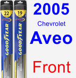 Front Wiper Blade Pack for 2005 Chevrolet Aveo - Hybrid