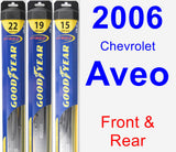 Front & Rear Wiper Blade Pack for 2006 Chevrolet Aveo - Hybrid