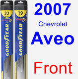 Front Wiper Blade Pack for 2007 Chevrolet Aveo - Hybrid