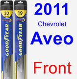 Front Wiper Blade Pack for 2011 Chevrolet Aveo - Hybrid