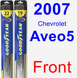 Front Wiper Blade Pack for 2007 Chevrolet Aveo5 - Hybrid