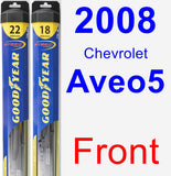 Front Wiper Blade Pack for 2008 Chevrolet Aveo5 - Hybrid