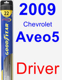 Driver Wiper Blade for 2009 Chevrolet Aveo5 - Hybrid