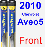 Front Wiper Blade Pack for 2010 Chevrolet Aveo5 - Hybrid