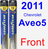 Front Wiper Blade Pack for 2011 Chevrolet Aveo5 - Hybrid