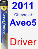 Driver Wiper Blade for 2011 Chevrolet Aveo5 - Hybrid