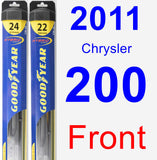 Front Wiper Blade Pack for 2011 Chrysler 200 - Hybrid