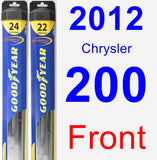 Front Wiper Blade Pack for 2012 Chrysler 200 - Hybrid