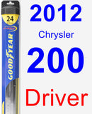 Driver Wiper Blade for 2012 Chrysler 200 - Hybrid