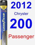 Passenger Wiper Blade for 2012 Chrysler 200 - Hybrid