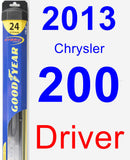 Driver Wiper Blade for 2013 Chrysler 200 - Hybrid