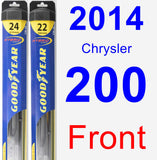 Front Wiper Blade Pack for 2014 Chrysler 200 - Hybrid